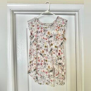 Pleione White Floral Blouse